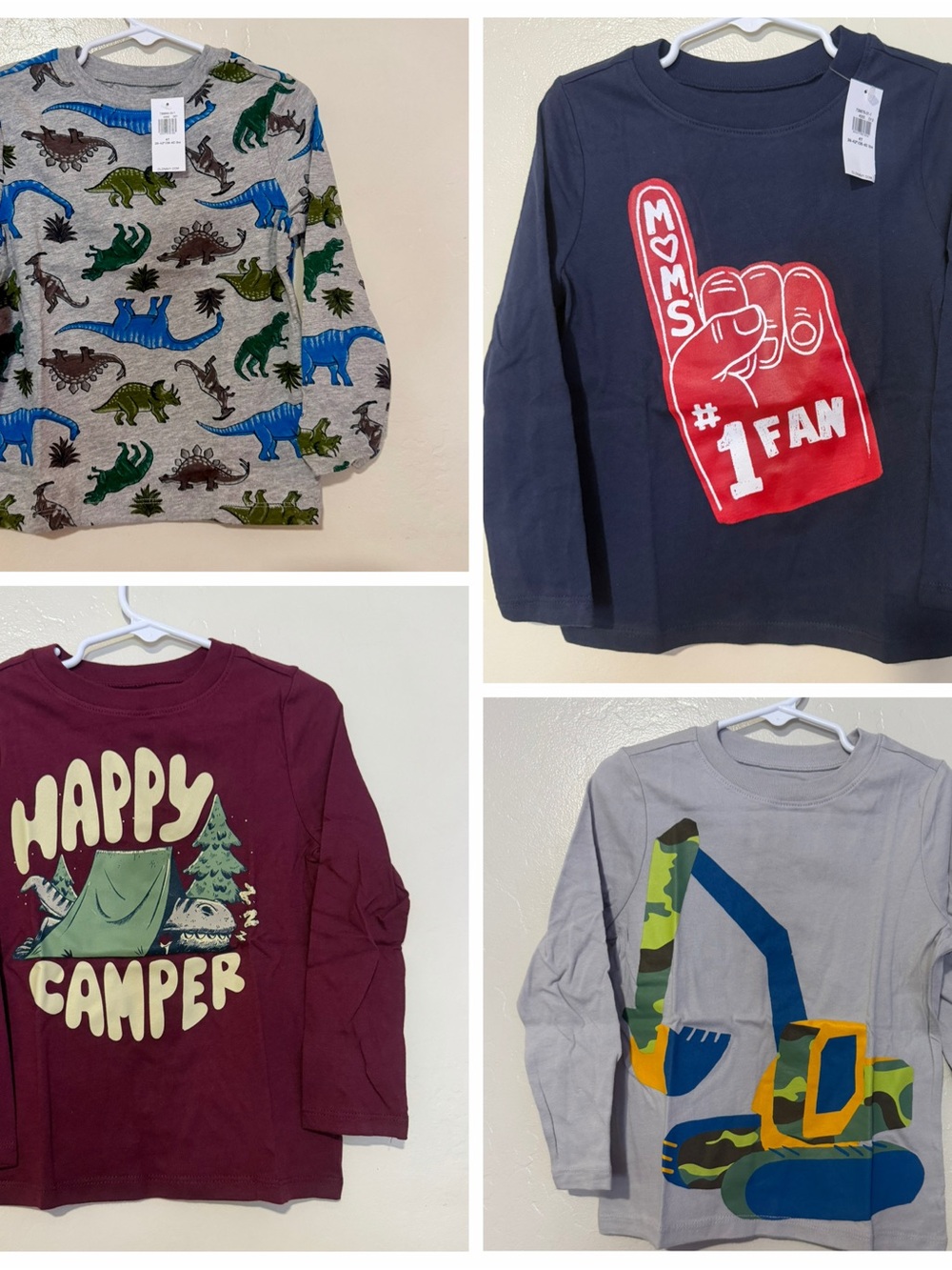 NEW Kids Old Navy Long-Sleeve Top with Graphic design.